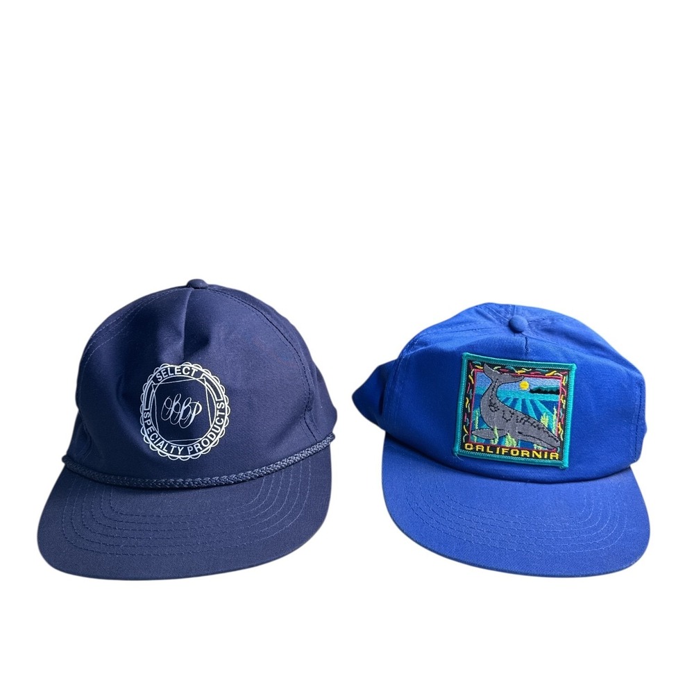Select Specialty California‎ Dark Blue Bright Blue Men's Snapback Cap 2pc Bundle